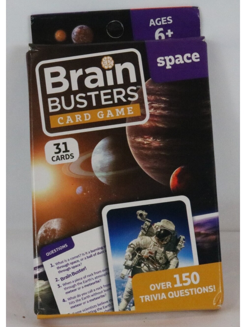 Card Game Trivia Space Brain Busters Family Fun Playing Cards